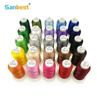 Sanbest High-Quality Polyester Embroidery Thread 120D/2 Filament 1000M – 92 Colors for Brother & Singer Sewing Machines