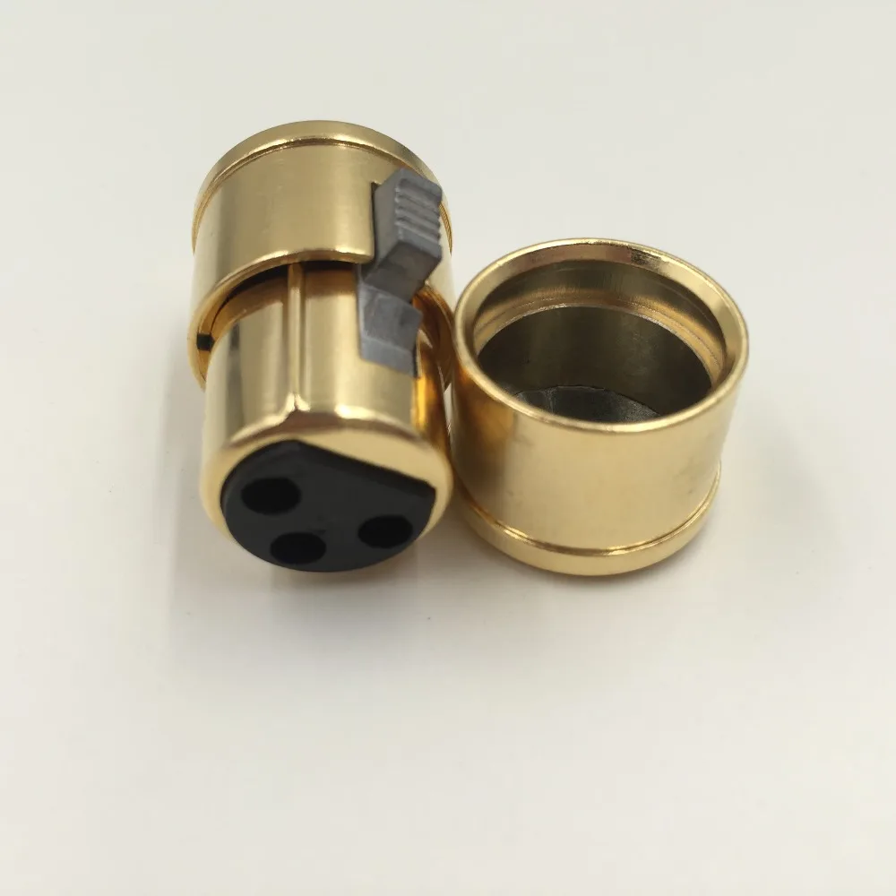 

1pair Copper Male + Female Noise Stopper Copper Dust Protection Cap for XLR 3pin
