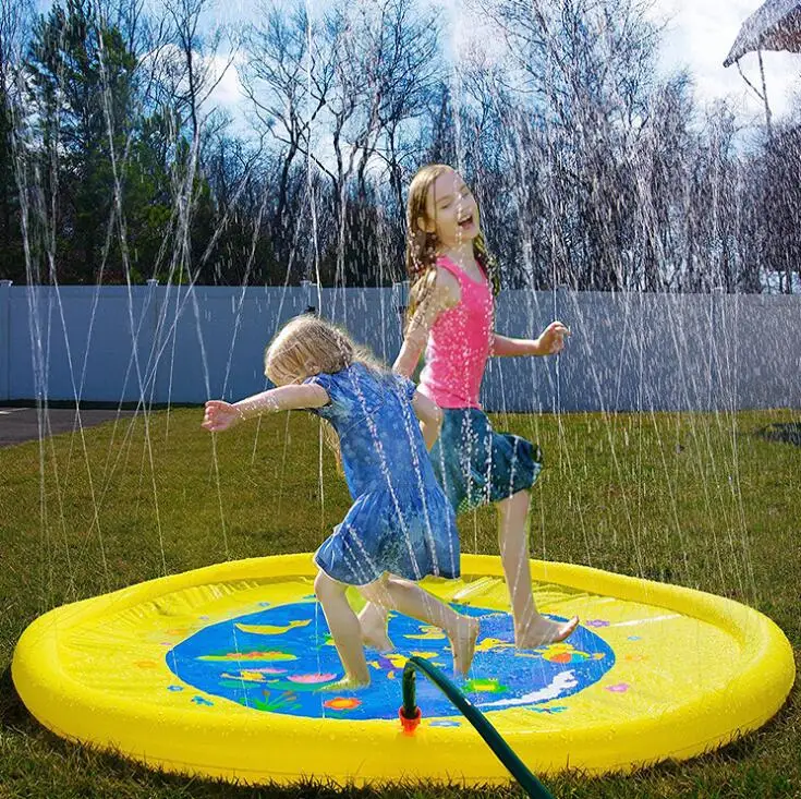 

Inflatable Aquarium Water Playing Mat Summer Outdoor Water Cushion Beach Mat Lawn Sprinkler Cushion Toys Water Spray Pad