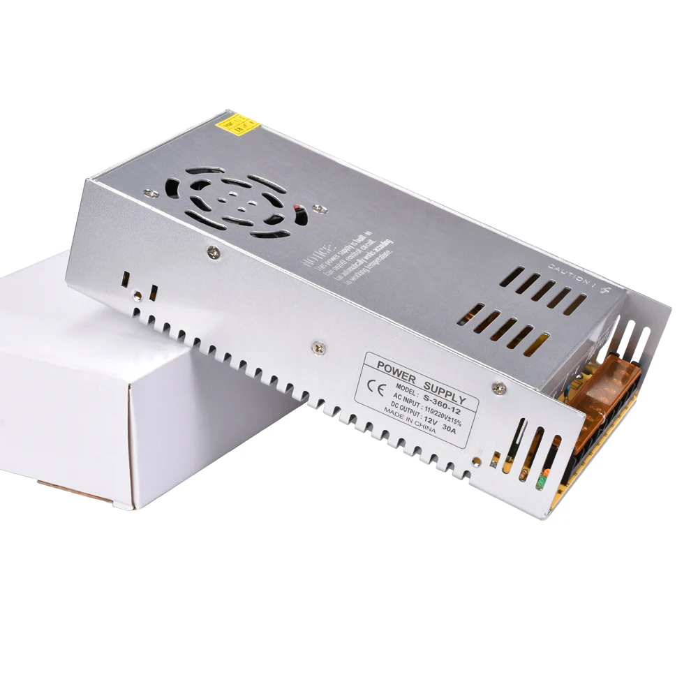 

12V 30A 360W Switching Power Supply 12V Adapter Transformer Led Strip Power Adapter Driver Converter AC DC For 3D Printer Parts