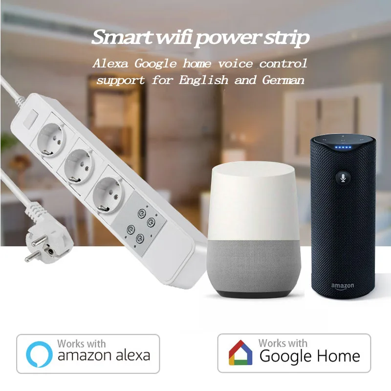 Timethinker Ewelink Smart Wifi Power Strip 3 EU UK Outlets Plug Timer Models для Alexa Google Home APP дистанционное