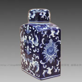 

Jingdezhen Blue ceramic export foreign trade the original list Blue and white storage tank ceramic POTS modern fashion vase