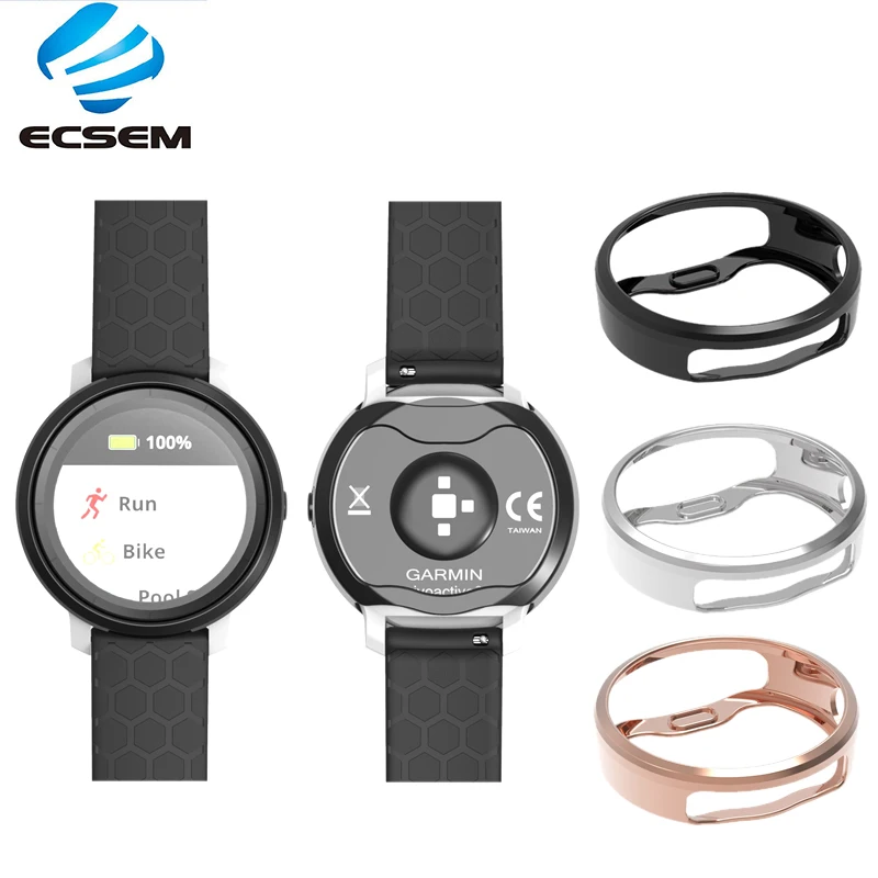 ECSEM покрытие защитные чехлы Замена для Garmin Vivoactive 3 тренер мягкий TPU безопасность Полный Край Покрытие часов аксессуары