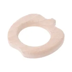 Детское Зубное кольцо в форме яблока, зубное кольцо из натурального дерева для ухода за младенцем
