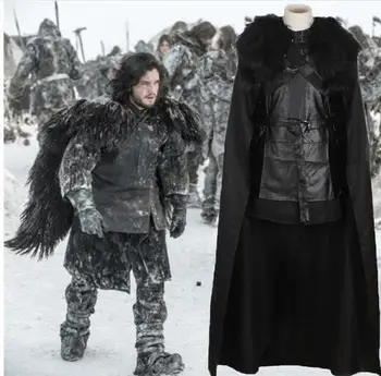 

Game of Thrones Jon Snow Cosplay Costume Sets Men Halloween A Song of Ice and Fire House Stark Cosplay Party Costume Fancy dress