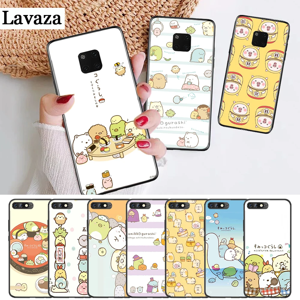 

Lavaza sumikko gurashi Rilakkuma cute Silicone Case for Huawei Mate 10 Pro 20 Lite Nova 2i 3 3i 4 Y5 2017 Y6 2018 Y7 Prime Y9
