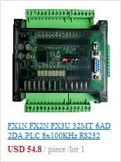 FX1N FX2N FX3U 32MT 6AD 2DA PLC 8x100 кГц импульсный RS232 RS485 Modbus RTU 24VDC для Mitsubishi PLC, может опционально