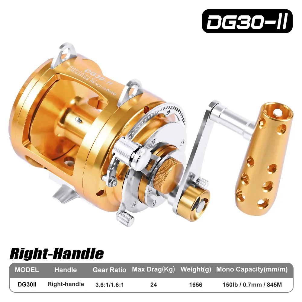 US $209.99 PRO BEROS Aluminum CNC Machined 2Speed Lever Fishing Reel Big Game Drag Trolling Reel DG30 50 80 Series Sea Boat Jigging Wheel