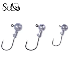 

5pc/lot 3.5g/5g/7g Fishinghook plomb Jig head winter fishing Artificial hooks soft lure Carbon Steel fishing tackle accessories