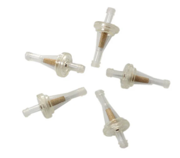 Pack of 5pcs 1/4" Clear Inline Gas Fuel Filter for Golf Cart Kawasaki