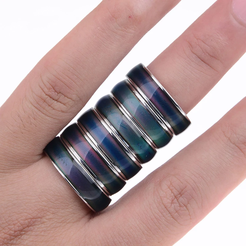 

European Vintage Emotion Mood Ring Color Changing Personality Ring Rings For Men Women Party Gift wholesale