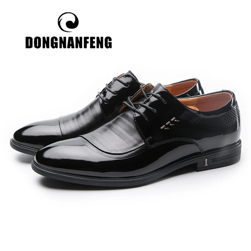 

DONGNANFENG Men's Male Casual British Cow Genuine Leather Shoes Flats Oxford Business Dress Spring Autumn Size 37-43 JX-21706