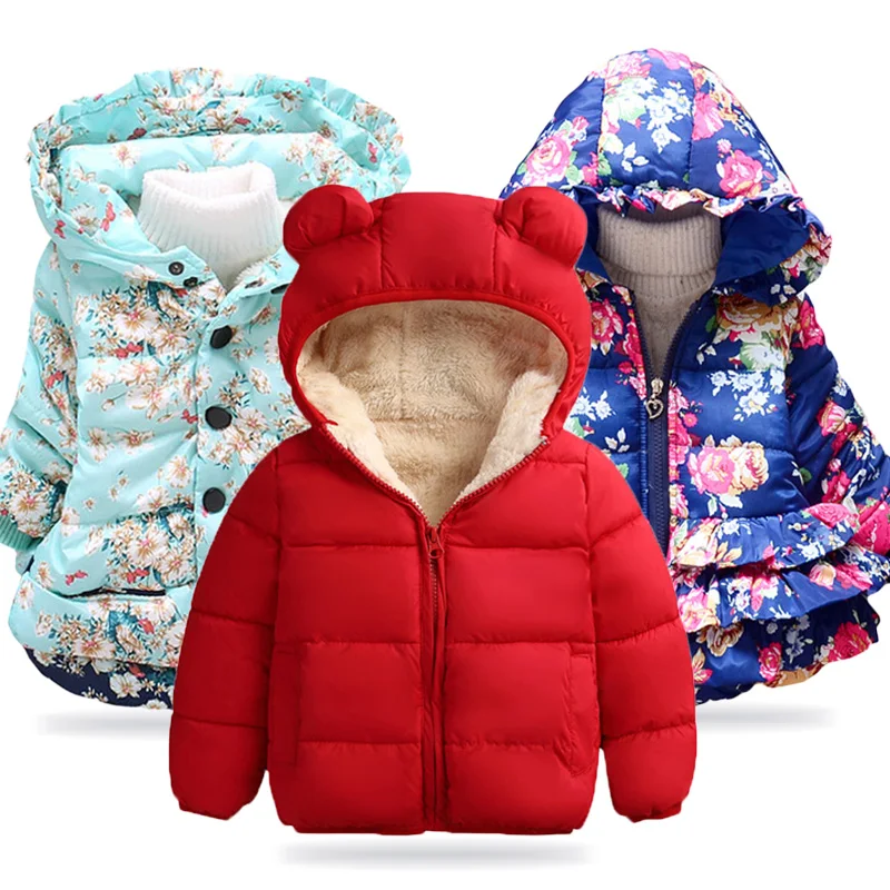 Куртка для маленьких девочек г. Осенне-зимняя куртка для девочек, пальто детская теплая верхняя одежда, пальто для мальчиков, куртка детская одежда От 1 до 4 лет