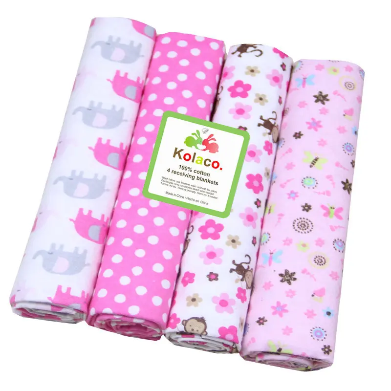 4 шт./лот, детское одеяло s, подгузники из муслина для новорожденных, хлопок, детское одеяло для пеленания, простыня для пеленания, Детская муслиновая пеленка - Цвет: Purple Sheep