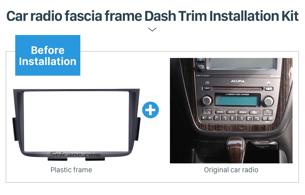 Seicane черный двойной Дин радио фасции для 2001 2002-2006 ACURA MDX стерео Dash CD установочный комплект DVD gps рамка панель