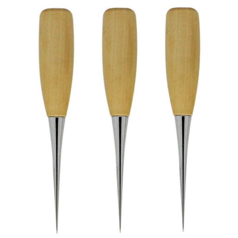 

New Arrival Craft Cloth Awl Tool Sewing Hole Punching Wooden Stitching Leather Overstitch For Bad Wallet High Quality