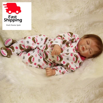 OtardDolls Bebe Baby Reborn Doll 22inch 55cm Silicone Vinyl Bebe Reborn Dolls Adorable Lifelike Toddler For Gift Fast Shipping 22inch 55cm silicone full body reborn dolls lifelike baby boys newborn fashion doll christmas gift new year gift