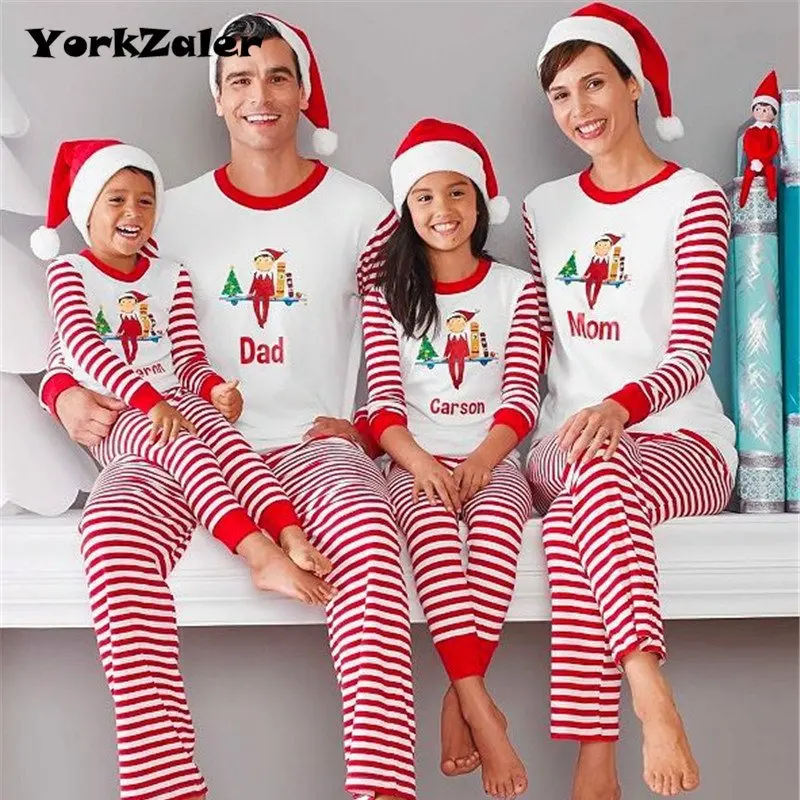YorkZaler Новый год семейная Одинаковая одежда пижамы Рождественский подарок костюм