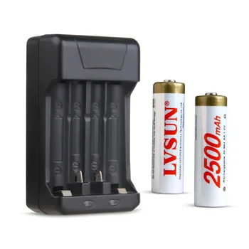 

Udoli Universal USB Recharge Battery Smart Charger for 2 AA/AAA Batteries with EU US UK AC Adapter and Car Power Cord