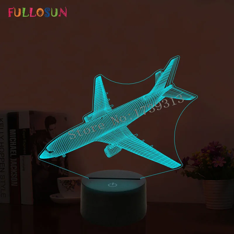 FULLOSUN модель самолета 3D ночник детская спальня светодиодный ночник самолет декоративное освещение как папа пилот подарок