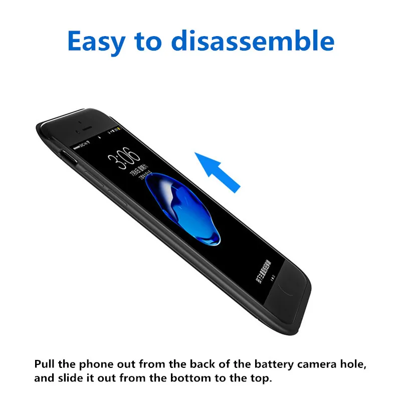 ZKFYS 8200mAh зарядное устройство чехол для iPhone 6 6s 7 8 Plus портативная большая емкость