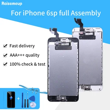 

AAAA Display Complete Full Assembly For iPhone 6s plus 6sp A1634 A1687 A1699 LCD 3D Touch Screen Digitizer +Front Camera +Button