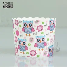 Большой размер 50 шт./пакет Красочные Сова цветы дизайн для маффинов кексов бумажный торт чехол для нового года свадьбы День рождения детей вечерние