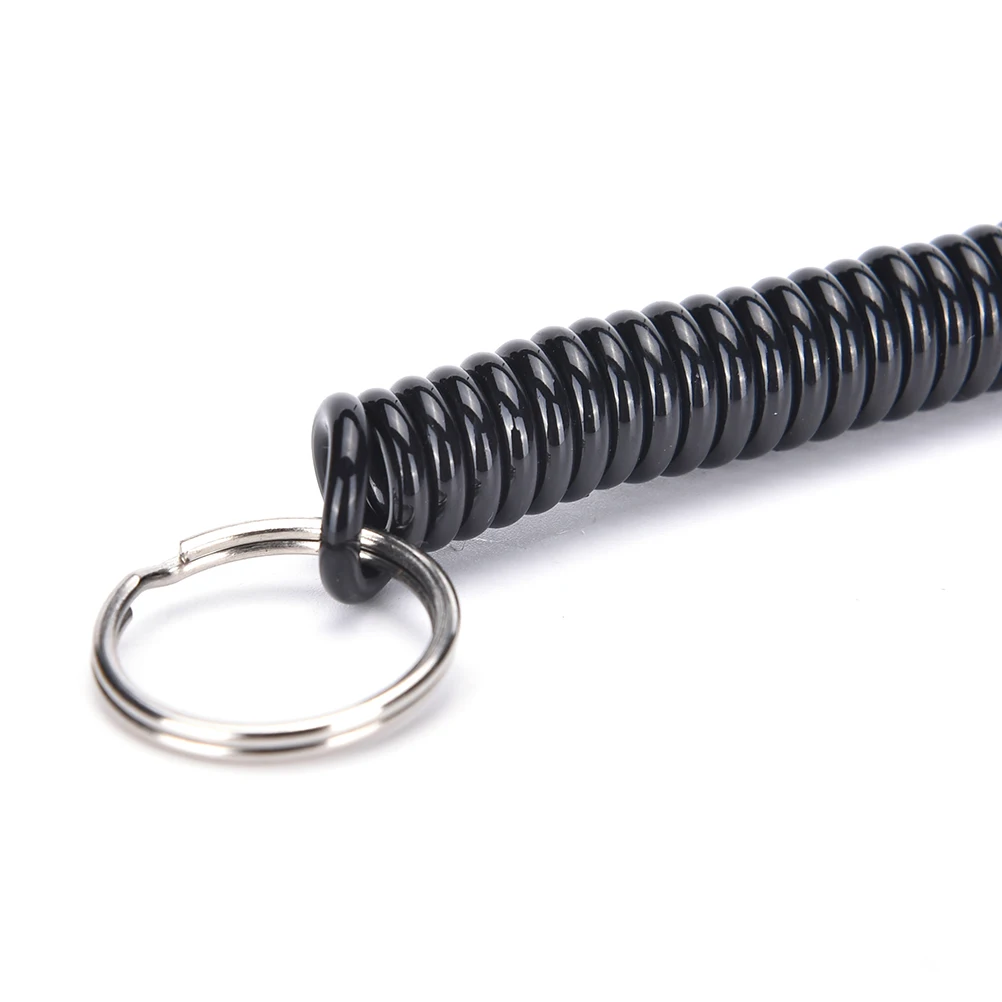 2 шт. практичный выдвижной пластиковый эластичный брелок для ключей в виде троса, защитное снаряжение, инструменты для наружного кемпинга, анти-потеря телефона, пружинный брелок