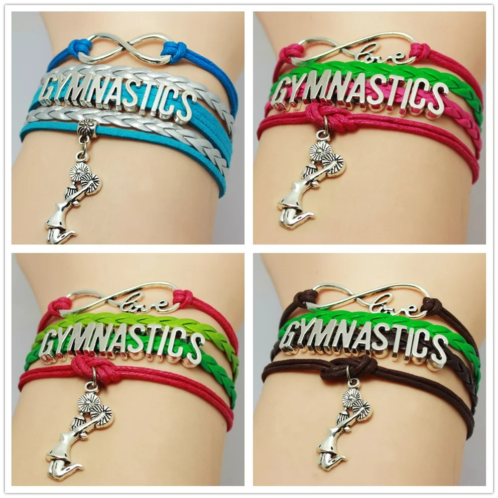 Personalized Infinity Love Gymnastic Charm Cheer Up Sports Charm