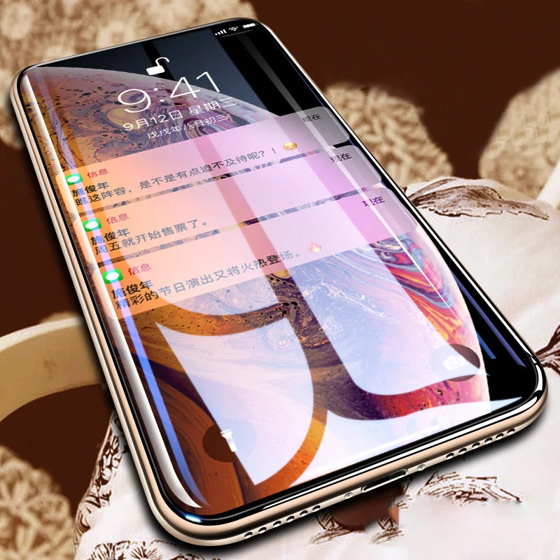 

Full Curved Edge Screen Protector Tempered Glass For iPhone X XS Max XR Protective Glass on the For iPhone XR XS Max Glass Film
