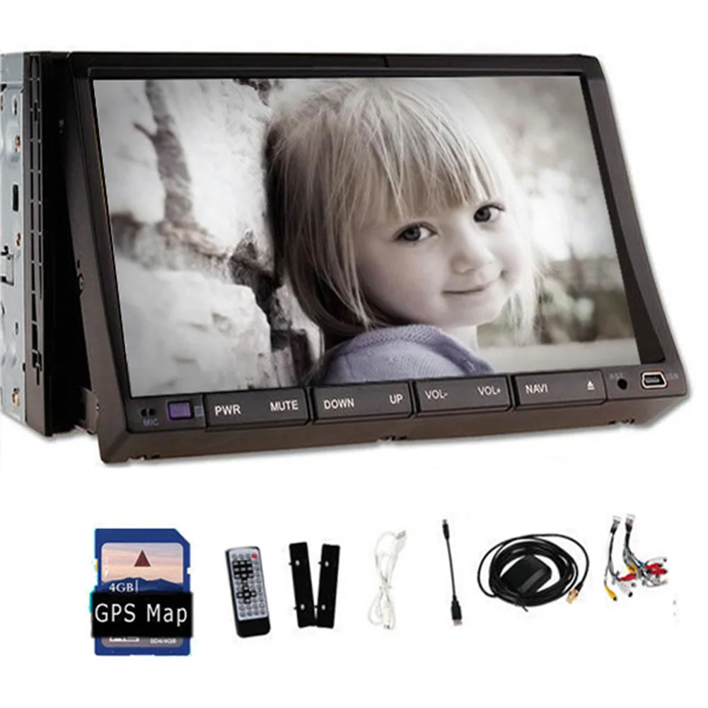 Clearance IPod Car DVD Player FM Autoradio AMP Auto Logo Electronics Touchscreen Music 7" GPS Stereo Audio Radio SD MP5 MP4 3