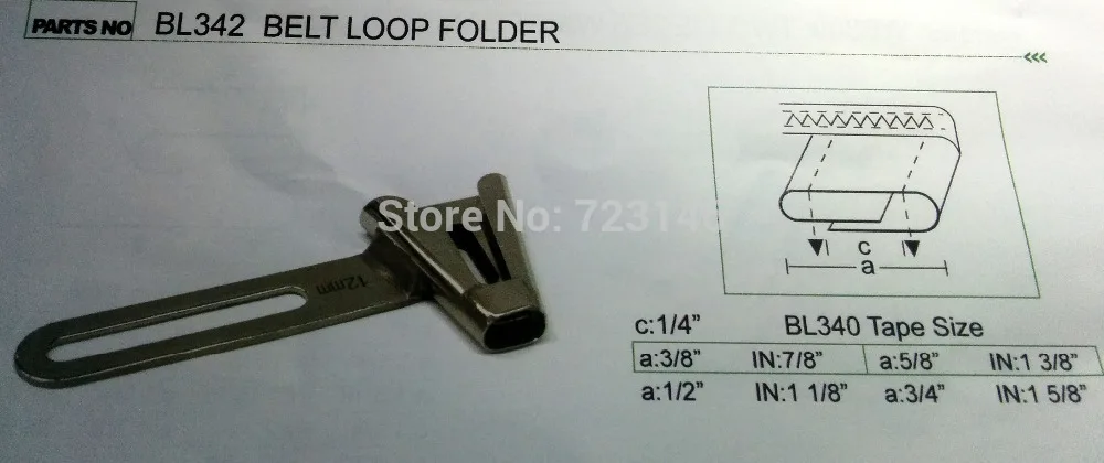 

MADE IN JAPAN LOCKSTITCH DOUBLE FOLD BIAS BINDER HEMMER&HEMMER FEET BL342 BELT LOOP FOLDER 8MM,9MM,10MM,11MM,12MM,13MM,to 20MM