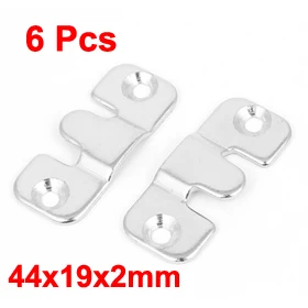 Uxcell Hot Sale 6pcs E-shaped Furniture Sofa Photo Frame Metal Interlock Bracket Connector Hook for many wooden furniture using