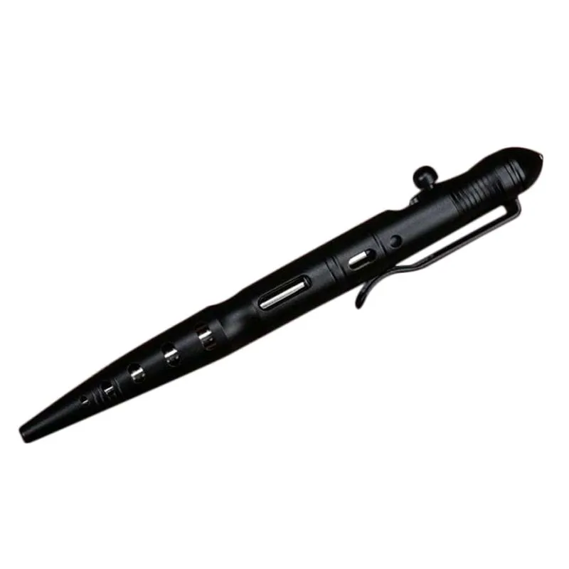 Высококачественная портативная Самозащита тактическая ручка с болтовым переключателем дизайн для спорта на открытом воздухе Кемпинг Аварийный молоточек для стекла EDC инструмент - Цвет: Черный