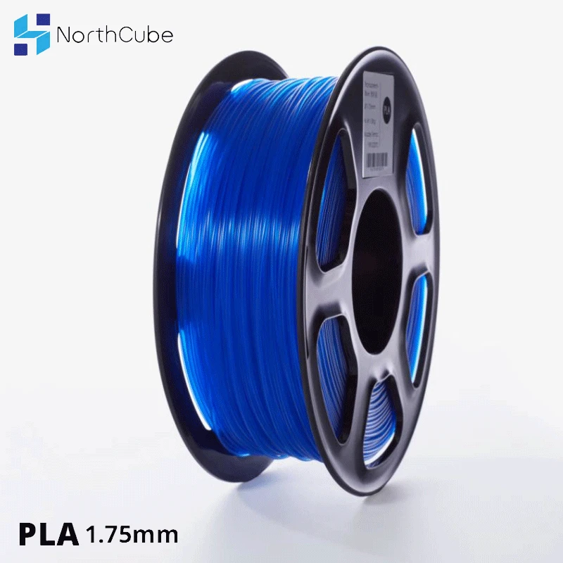 NORTHCUBE 3D принтеры PLA нити 1 75 мм для s кг (2.2lbs) +/ 0 02 держатель прозрачный голубой