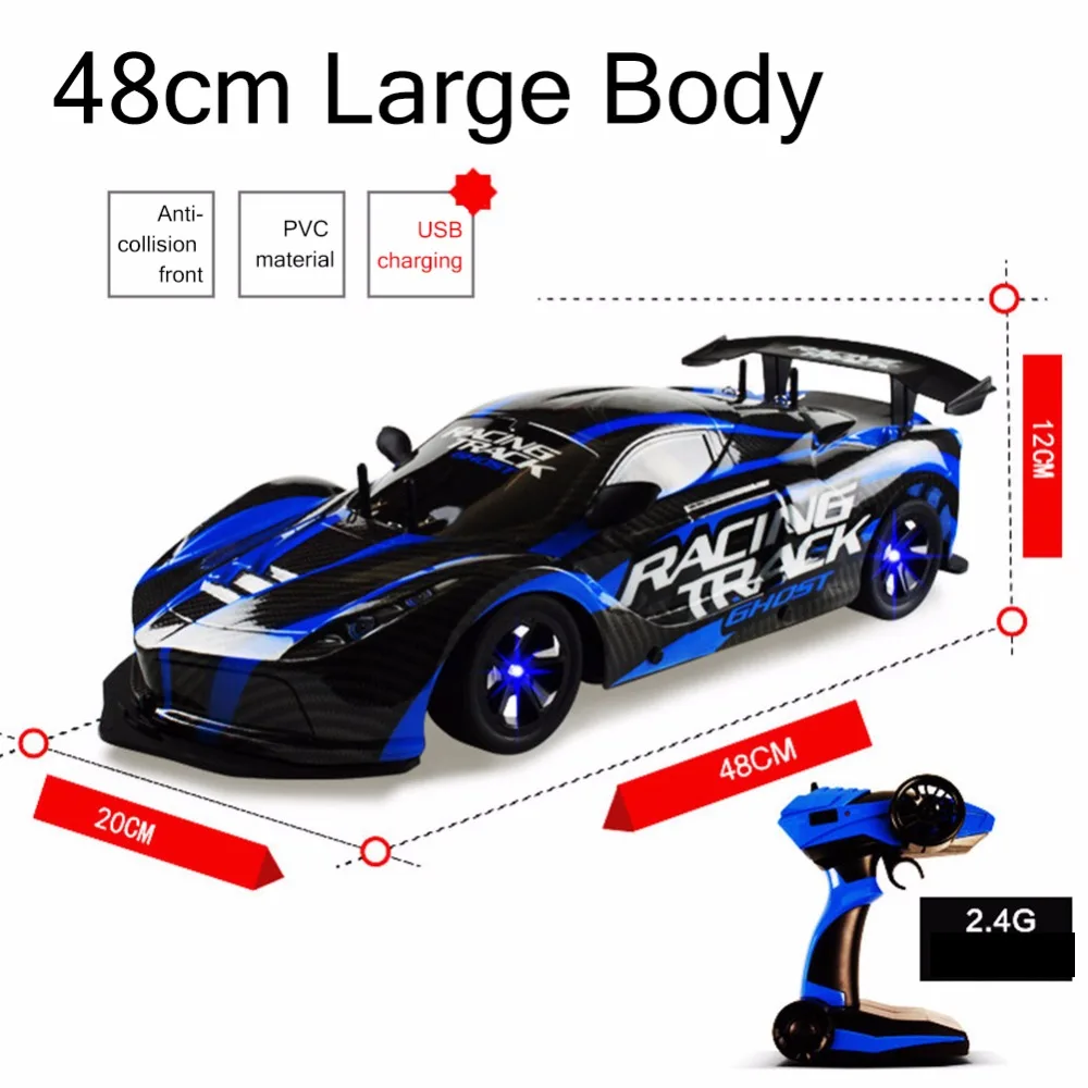 1:10 Радиоуправляемая машина высокоскоростная гоночная 2,4G 4WD радиоуправляемая Спортивная дрифтерная гоночная детская электронная Роскошная игрушечная машинка на дистанционном управлении 4 × 4