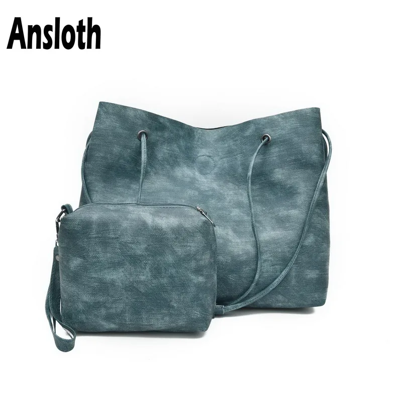 

Ansloth New 2Pcs/Set Women's Handbags Soft PU Leather Crossbody Bag Vintage Shoulder Bag Ladies Casual Messenger Bags HPS102