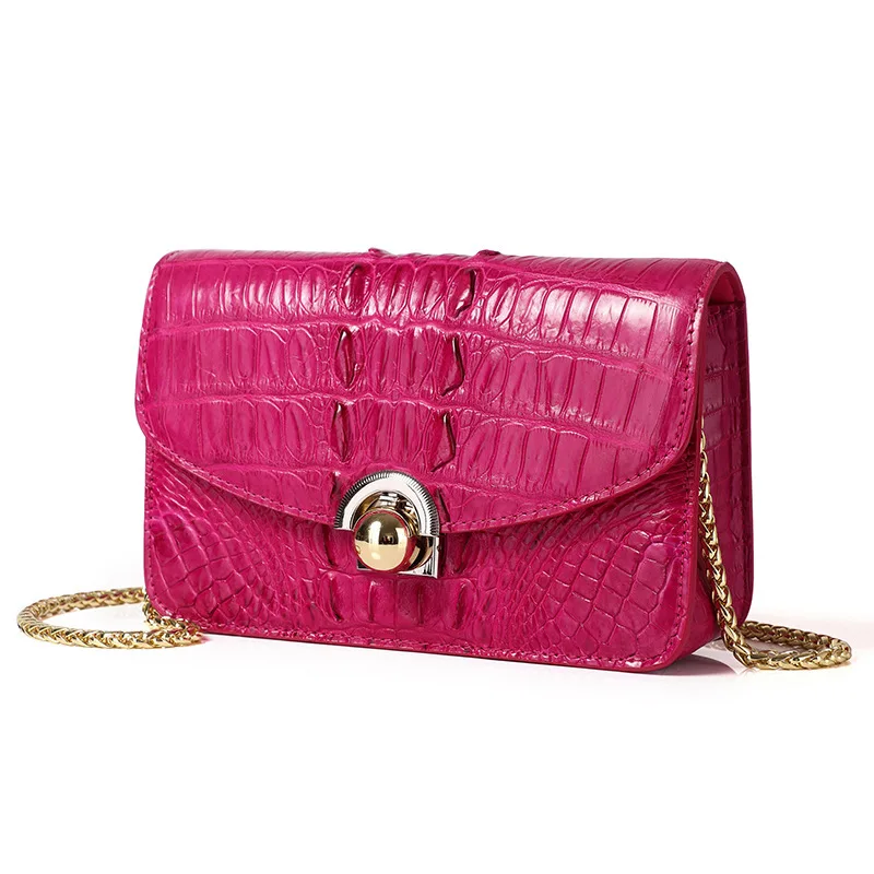 

Genuine Leather Single Shoulder Crocodile Package Woman Leisure Time Satchel Ma'am Square Bag luxury handbags women designer