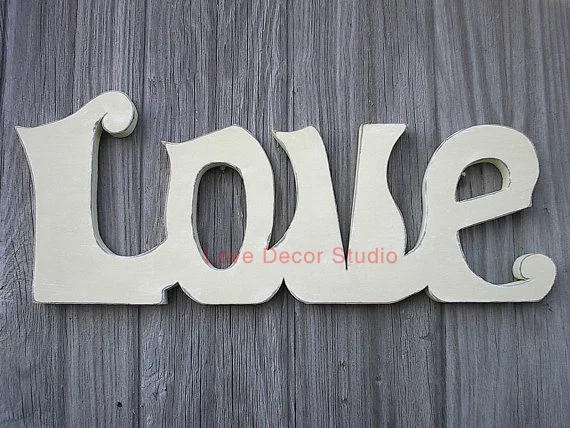 Family Wood Block Letter Set In Brown And Rust By Amberevansdesign