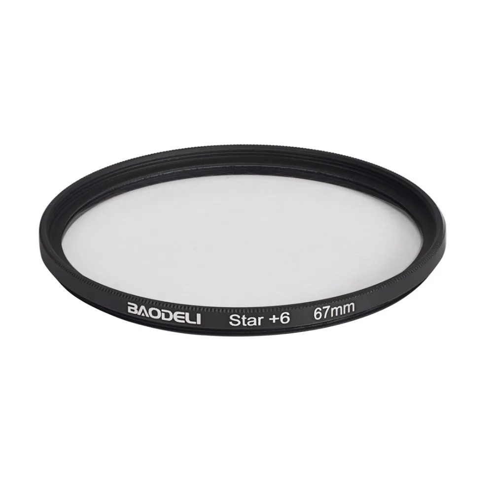 BAODELI объектив камеры Filtro Star фильтр 6 точек 49 52 55 58 62 67 72 77 82 мм для Canon Dslr Nikon sony X3000 A600 аксессуары