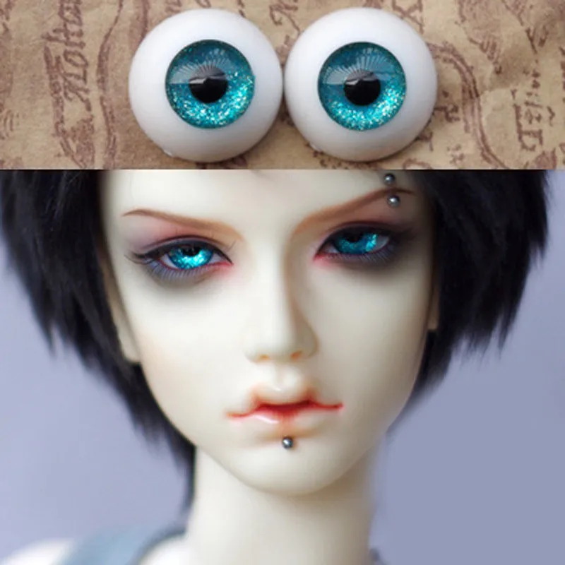 Голубая зеленая звезда bjd глаза куклы для 1/3 1/4 1/6 bjd куклы s игрушки sd глаз 8 мм 16 мм 18 мм 20 мм акриловые глаза с handble для кукол