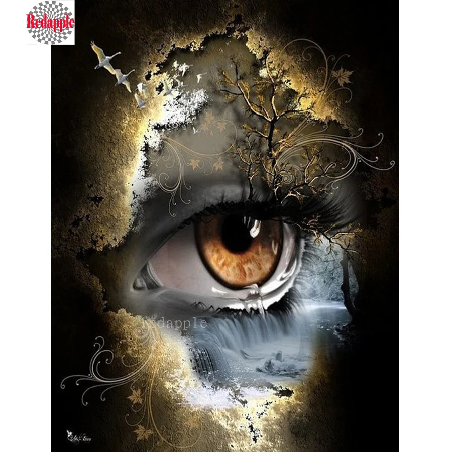 Best Diamond painting Full square 5d cross stitch abstract eye pattern diy Diamond Mosaic 3d Picture by number embroidery Needlework