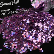 Очаровательные ногти Leiguang с блестками розового и фиолетового цветов LB901