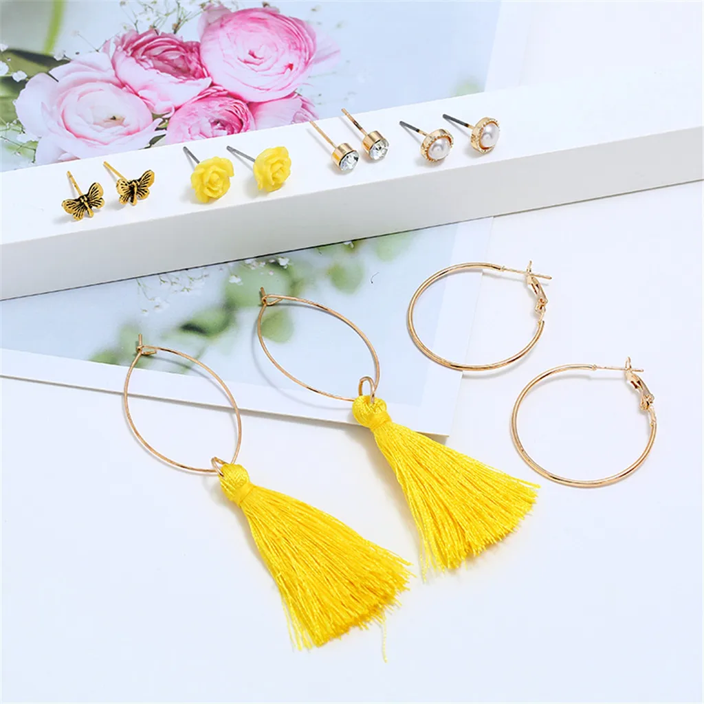 Korean New Temperament Personality Wild Small Floral Earrings