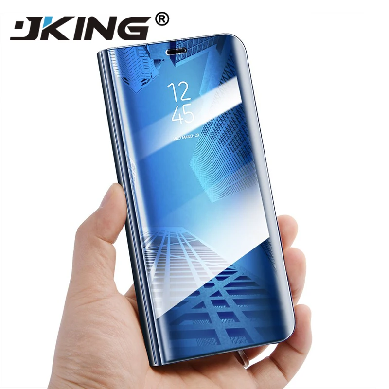 Зеркальный Чехол С Откидывающейся Крышкой для samsung Galaxy S10 S8 S9 плюс A6 A8 J4 J6 S7 край A30