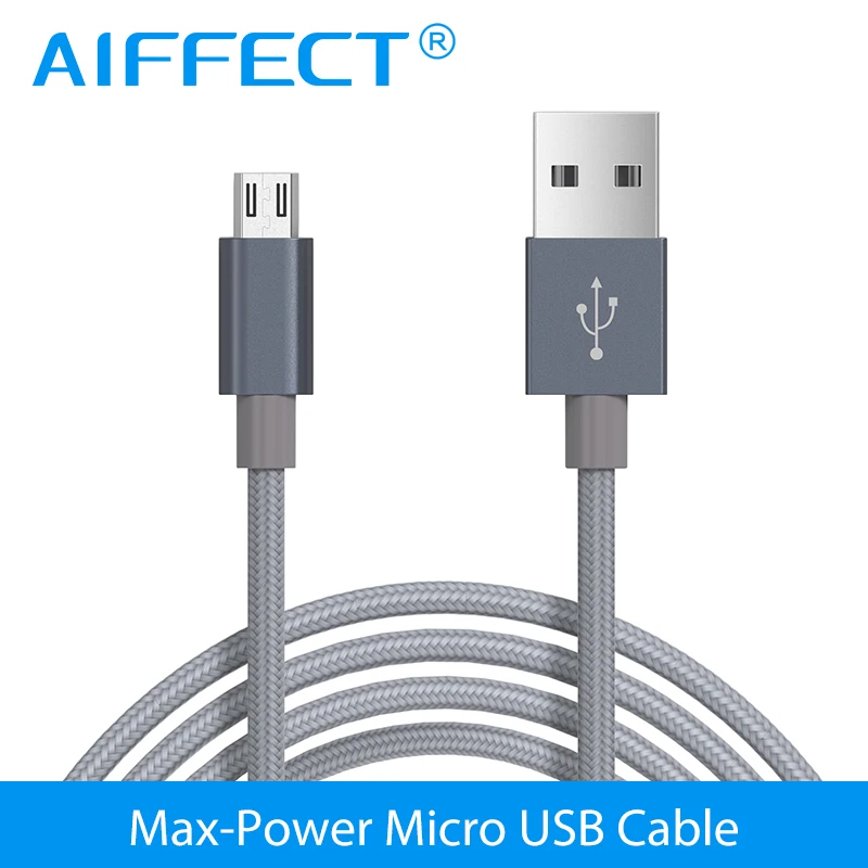 

Micro USB Cable,AIFFECT 5V 2.4A Nylon Braided Fast Charging Mobile Phone USB Charger Cable for Samsung/Xiaomi/LG/Huawei/Meizu