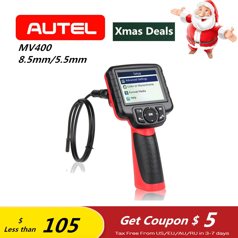 Autel Maxivideo MV400 цифровой видеоскоп с 8 5 мм/5 мм инженерный сканер Инспекционная
