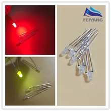 500 шт. светодиодный 3 мм круглый рассеянный двухцветный красный и зеленый два цвета общий катод светодиодный светильник-диод двухцветный R/YG yin