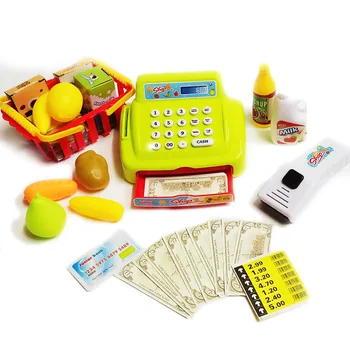

Simulation Supermarket Toy Children's Educational DIY Electric Toy With Sound And Light Cash Register Scanner Package