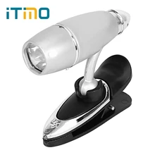 ITimo Flexible LED Book Lights with a Book Clip Indoor Lighting Clip-on Bullet Work Lamp Adjustable Book Reading Lamp
